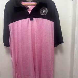 Fanatics Pink and Black Men's Polo